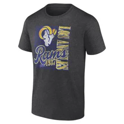 NFL Los Angeles Rams Men's Gray Short Sleeve T-Shirt - L