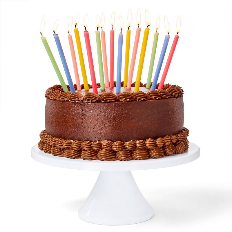 slide 2 of 3, 15pc Natural Beeswax Cake Candles Rainbow - Favorite Day™, 15 ct