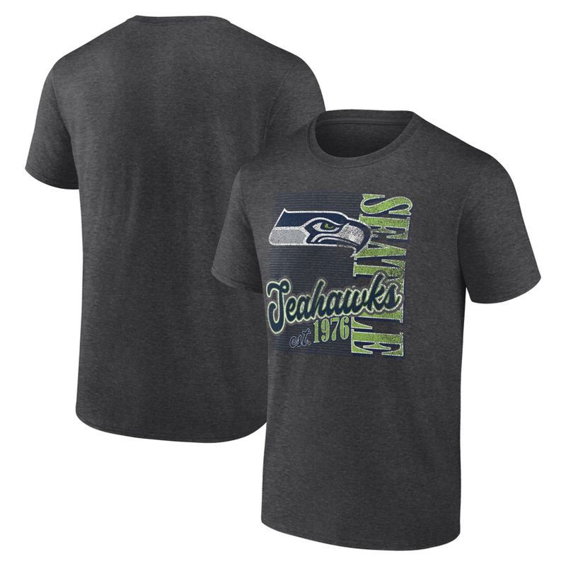 slide 3 of 3, NFL Seattle Seahawks Men's Gray Short Sleeve T-Shirt - XL, 1 ct