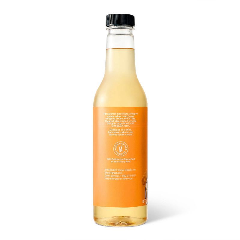 slide 3 of 5, Caramel Macchiato Naturally Flavored with Other Natural Flavors Flavored Syrup - 12.7 fl oz - Good & Gather™, 12.7 fl oz