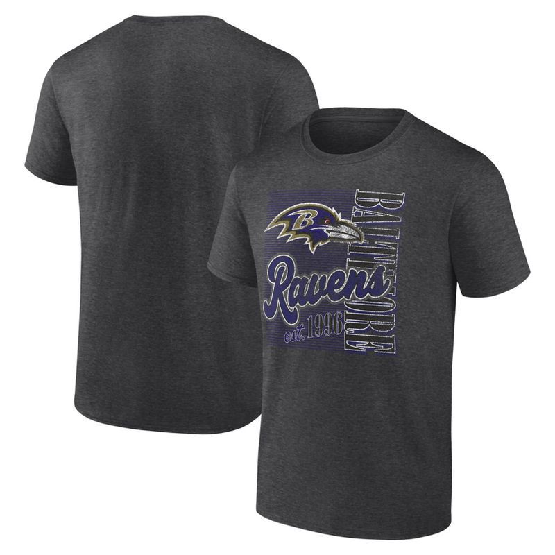 slide 3 of 3, NFL Baltimore Ravens Men's Gray Short Sleeve T-Shirt - XXL, 1 ct