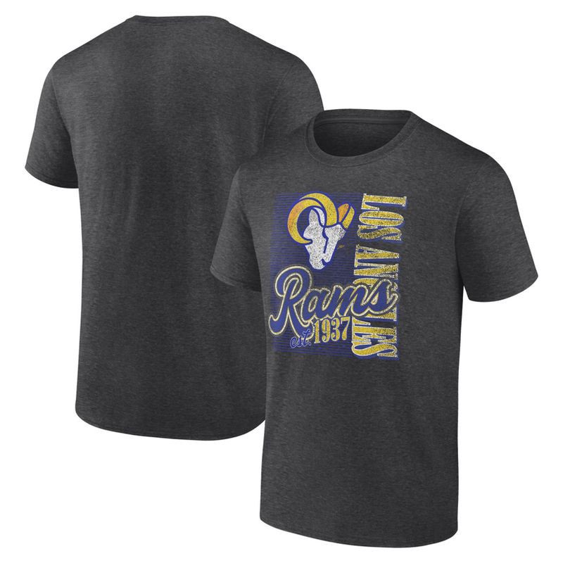 slide 3 of 3, NFL Los Angeles Rams Men's Gray Short Sleeve T-Shirt - XXL, 1 ct