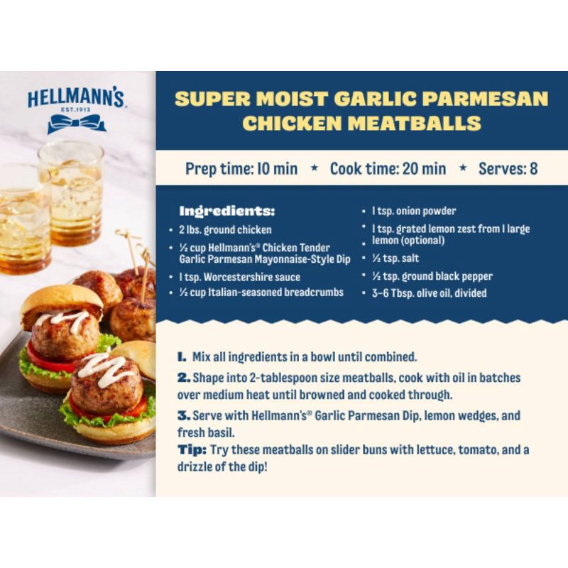 slide 8 of 8, Hellmann's Garlic Parmesan Mayonnaise - 11.5 fl oz, 11.5 fl oz