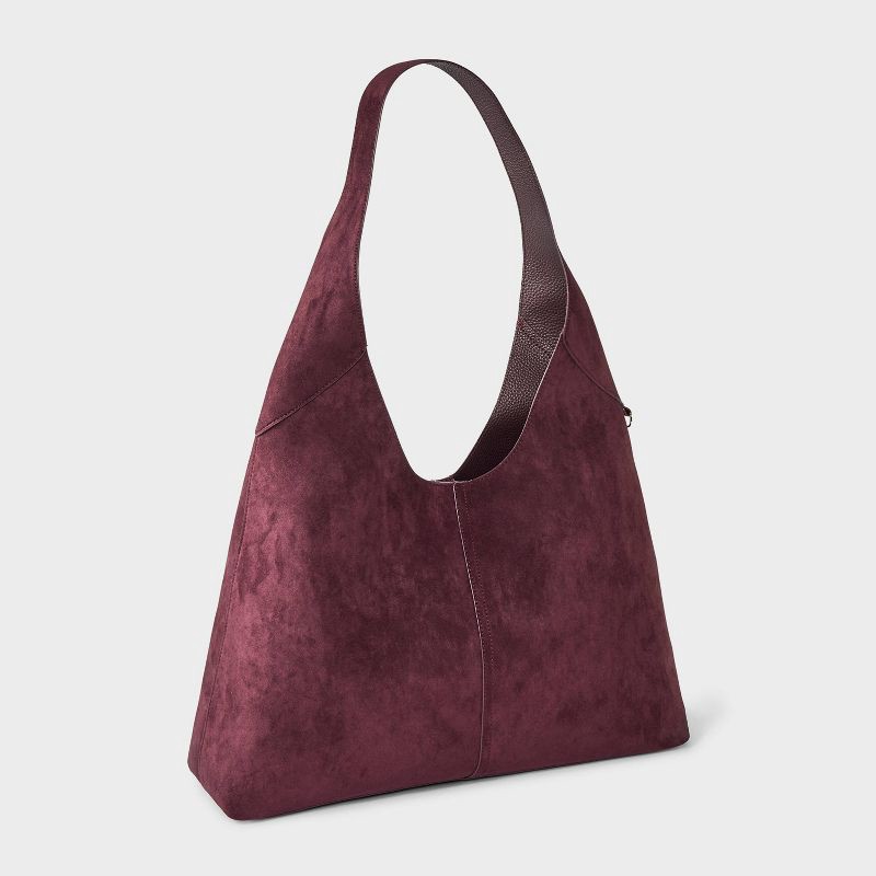 slide 2 of 5, Oversized Slouchy Shoulder Bag - Universal Thread™ Burgundy, 1 ct