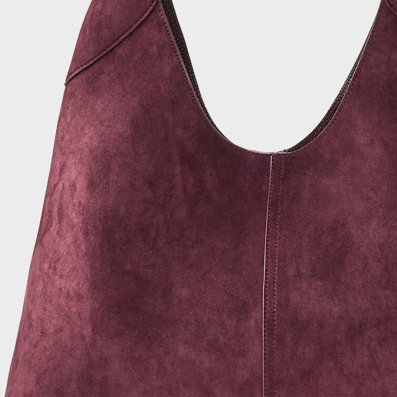slide 4 of 5, Oversized Slouchy Shoulder Bag - Universal Thread™ Burgundy, 1 ct
