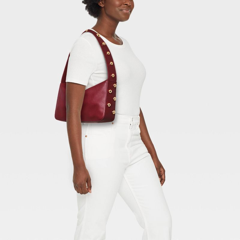 slide 2 of 5, Studded Shoulder Bag - Universal Thread™ Berry Red, 1 ct
