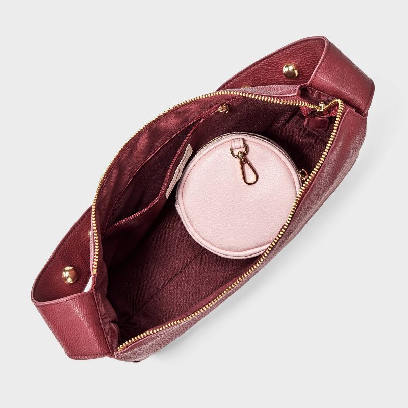 slide 4 of 5, Studded Shoulder Bag - Universal Thread™ Berry Red, 1 ct