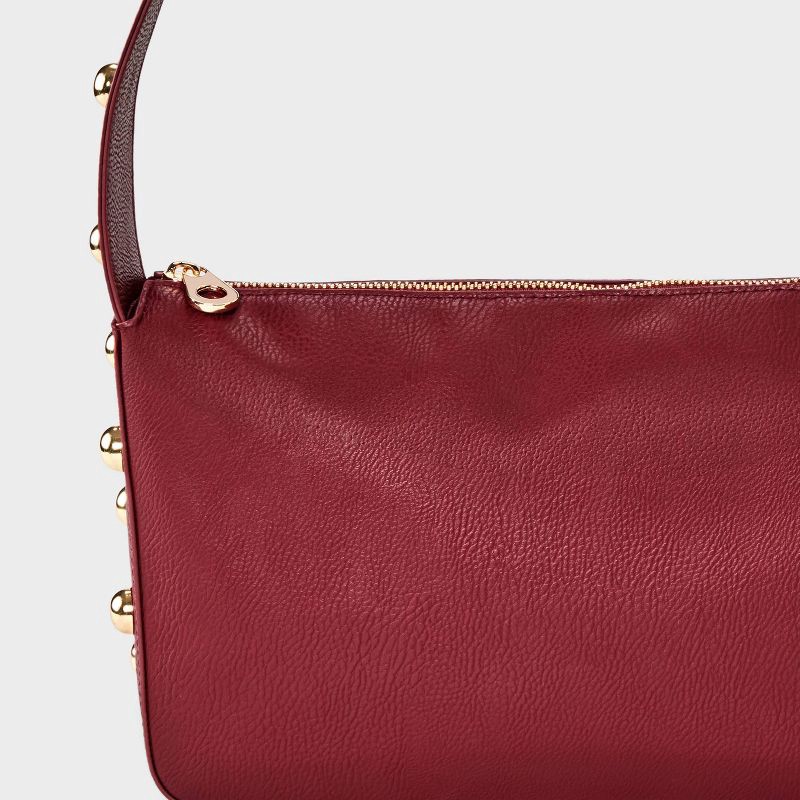 slide 5 of 5, Studded Shoulder Bag - Universal Thread™ Berry Red, 1 ct