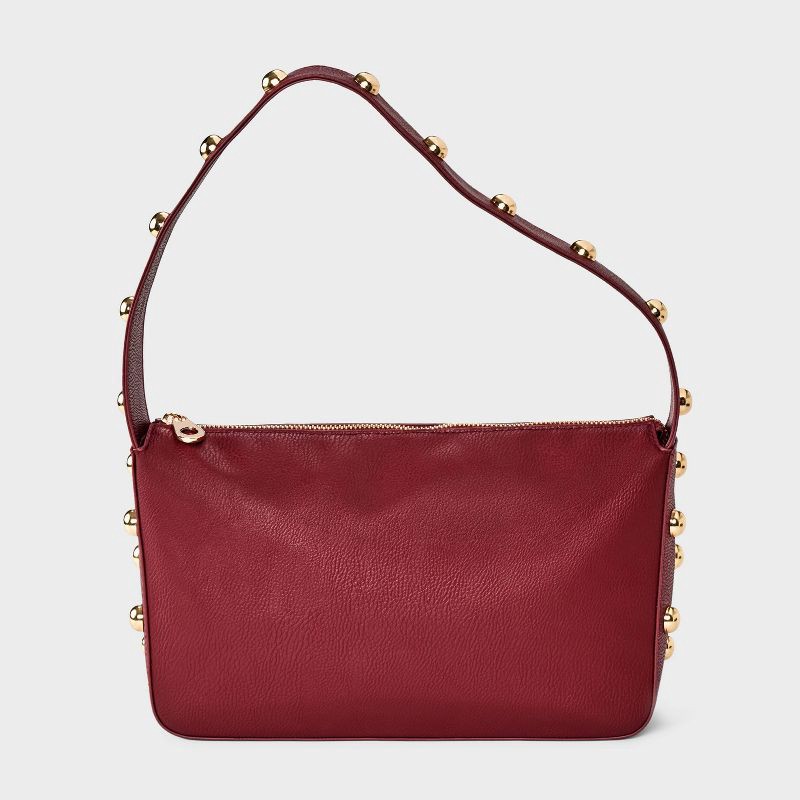 slide 1 of 5, Studded Shoulder Bag - Universal Thread™ Berry Red, 1 ct