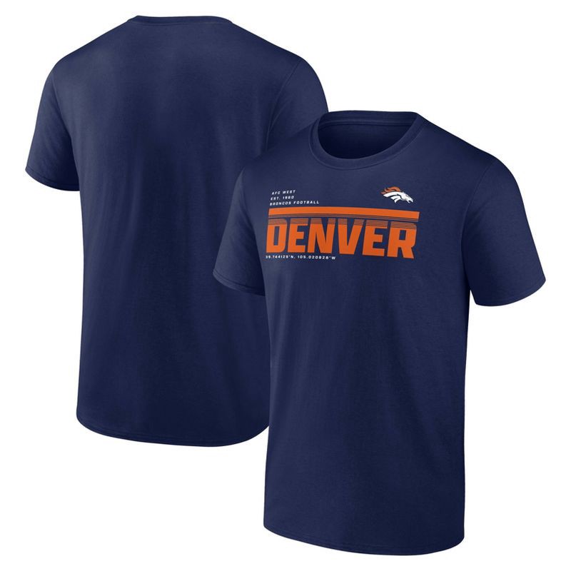 slide 3 of 3, NFL Denver Broncos Men's Bi-Blend T-Shirt - S, 1 ct