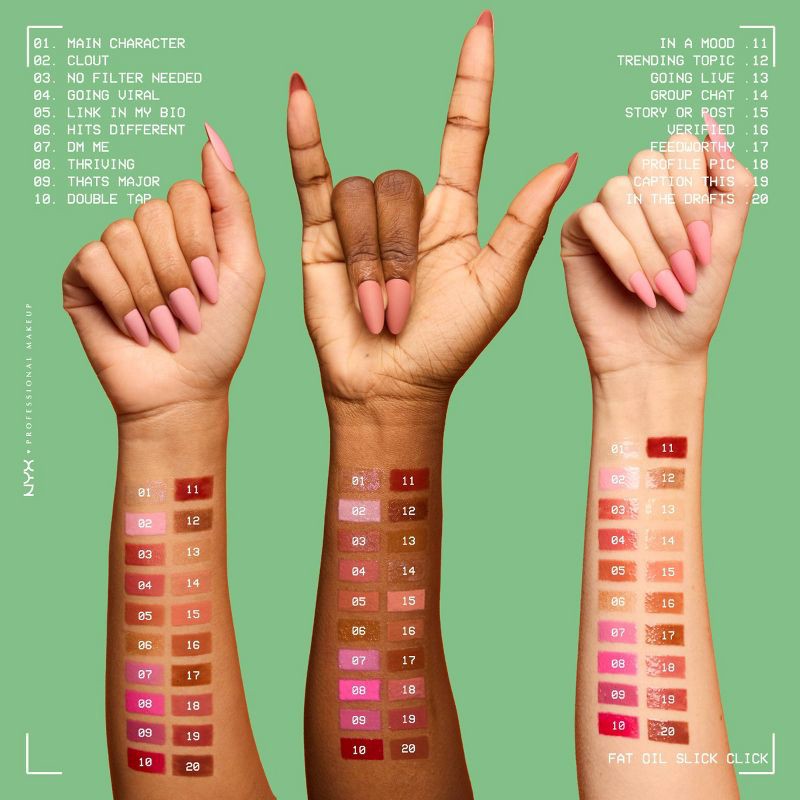 slide 4 of 10, NYX Professional Makeup Fat Oil Slick Click Tinted Lip Balm - Group Chat - 0.07oz, 0.07 oz