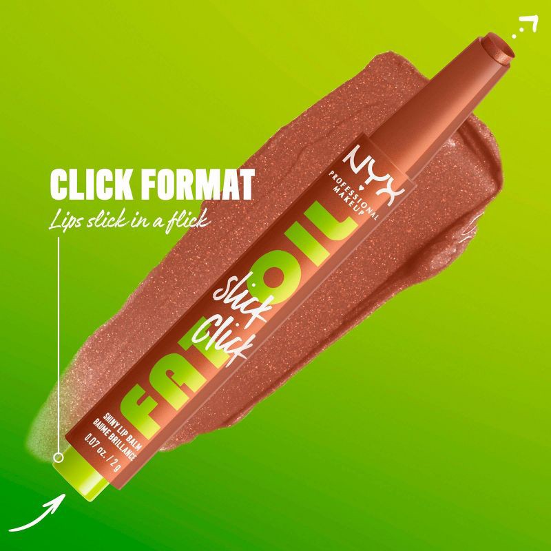 slide 5 of 10, NYX Professional Makeup Fat Oil Slick Click Tinted Lip Balm - Feedworthy - 0.07oz, 0.07 oz