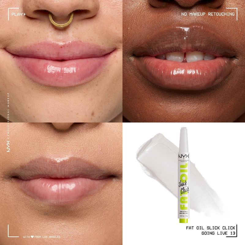 slide 3 of 10, NYX Professional Makeup Fat Oil Slick Click Tinted Lip Balm - Going Live - 0.07oz, 0.07 oz