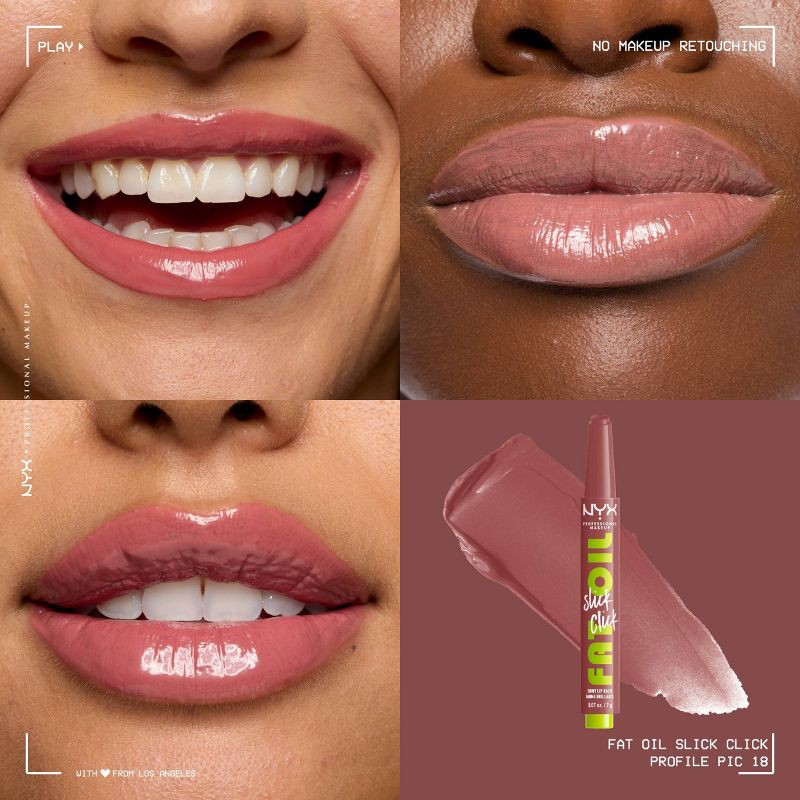 slide 3 of 10, NYX Professional Makeup Fat Oil Slick Click Tinted Lip Balm - Profile Pic - 0.07oz, 0.07 oz