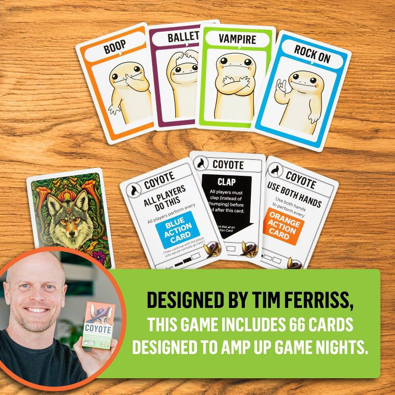 slide 2 of 10, Exploding Kittens Coyote Card Game: Social Skills Development, 10-Minute Playtime, 3+ Players, Full Game, 1 ct