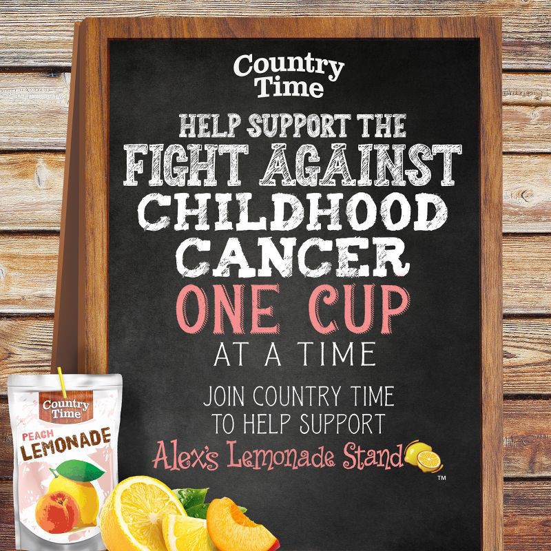 slide 7 of 9, Country Time Peach Lemonade Juice Boxes - 10pk/6 fl oz Pouches, 10 ct; 6 fl oz