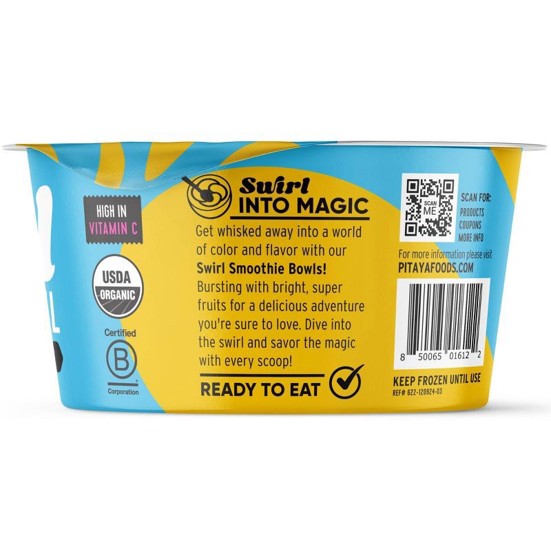 slide 2 of 8, Pitaya Foods Frozen Organic Pineapple & Blue Coconut Swirl Smoothie Bowl - 8 fl oz, 8 fl oz