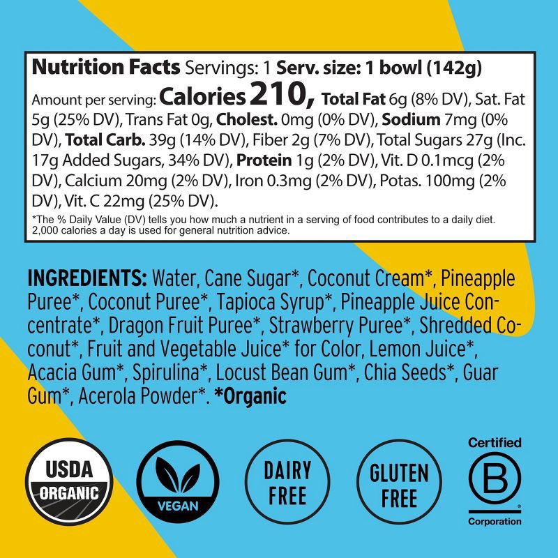 slide 7 of 8, Pitaya Foods Frozen Organic Pineapple & Blue Coconut Swirl Smoothie Bowl - 8 fl oz, 8 fl oz