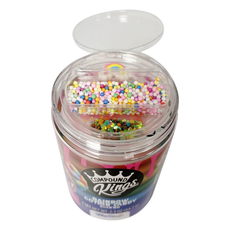 slide 2 of 6, Compound Kings Rainbow Cotton Candy Layered Jar: Creative Thinking Slime for Kids, 0.55 lbs, 1 Piece, 0.55 lb, 1 ct