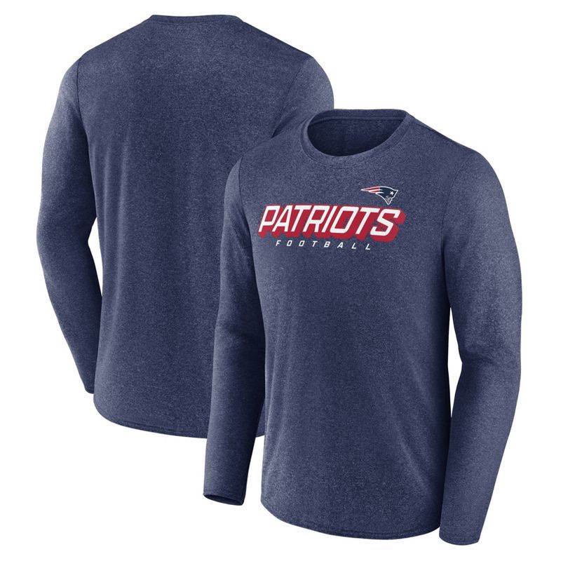 slide 3 of 3, NFL New England Patriots Men's Athleisure Long Sleeve T-Shirt - S, 1 ct