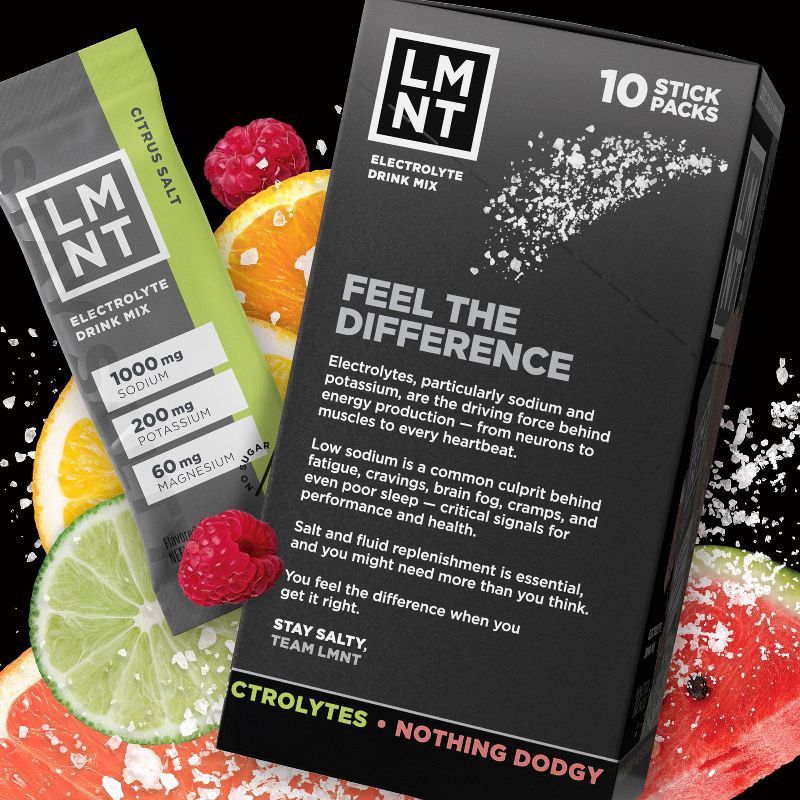 slide 3 of 6, LMNT Zero-Sugar Electrolytes Drink - Variety Pack - 2.1oz/10ct, 2.1 oz, 10 ct