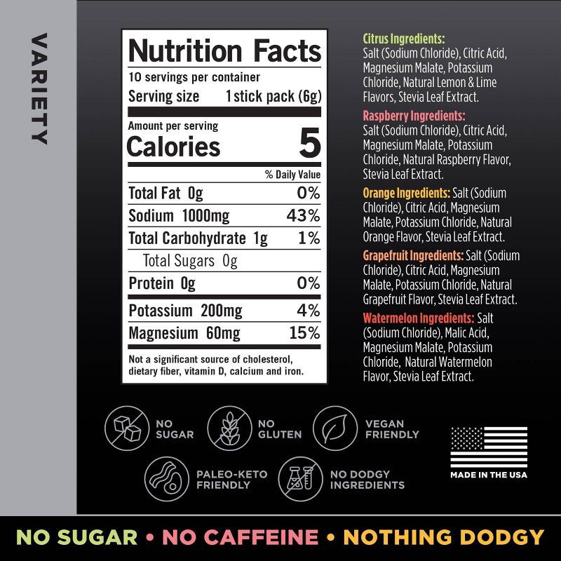 slide 6 of 6, LMNT Zero-Sugar Electrolytes Drink - Variety Pack - 2.1oz/10ct, 2.1 oz, 10 ct