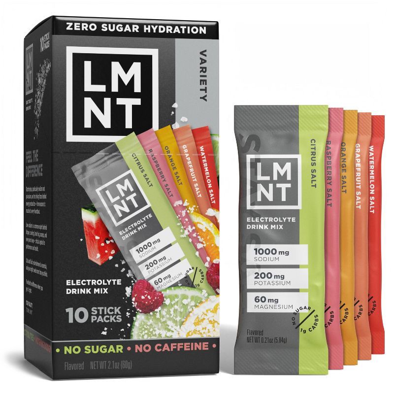 slide 1 of 6, LMNT Zero-Sugar Electrolytes Drink - Variety Pack - 2.1oz/10ct, 2.1 oz, 10 ct