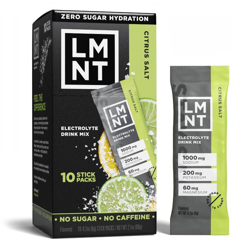 slide 1 of 6, LMNT Zero-Sugar Electrolytes Drink - Citrus Salt - 2.1oz/10ct, 2.1 oz, 10 ct