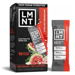 LMNT Zero-Sugar Electrolytes Drink - Watermelon Salt - 2.1oz/10ct