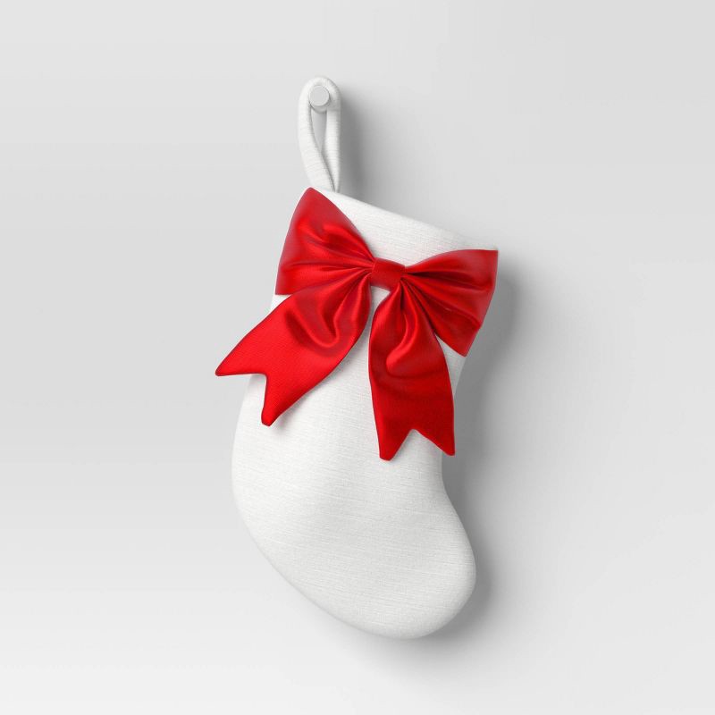 slide 1 of 3, 8.5" Christmas Big Bow Mini Stocking - Wondershop™, 1 ct