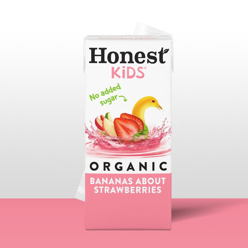 slide 2 of 8, Honest Kids' Organic Strawberry Banana Juice Drink - 8pk/6 fl oz Boxes, 8 ct; 6 fl oz