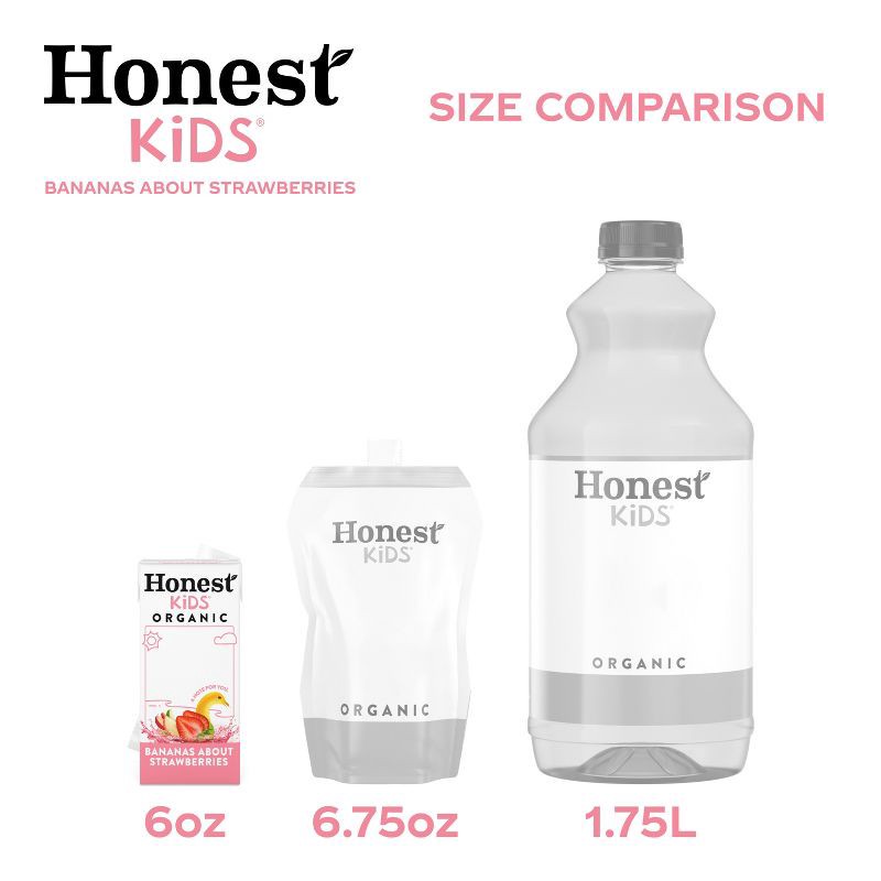 slide 3 of 8, Honest Kids' Organic Strawberry Banana Juice Drink - 8pk/6 fl oz Boxes, 8 ct; 6 fl oz