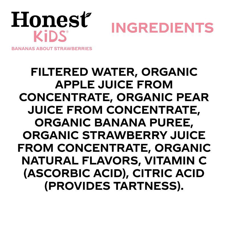 slide 8 of 8, Honest Kids' Organic Strawberry Banana Juice Drink - 8pk/6 fl oz Boxes, 8 ct; 6 fl oz