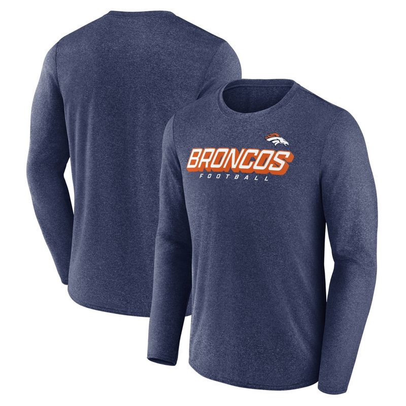 slide 3 of 3, NFL Denver Broncos Men's Athleisure Long Sleeve T-Shirt - XL, 1 ct