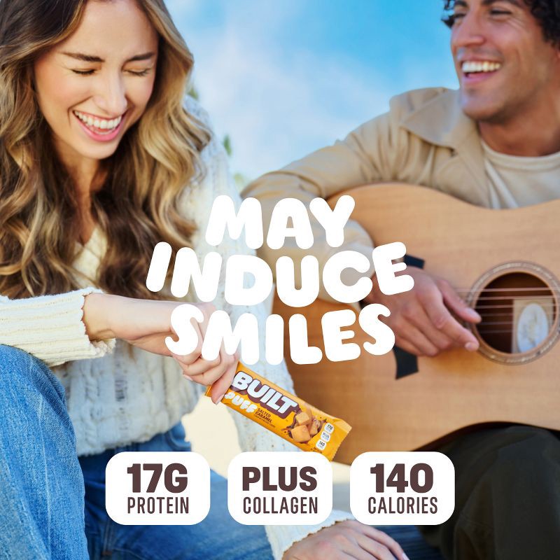 slide 3 of 7, Built Bar Salted Caramel Puff Protein Bars - 17g Protein - 5.64oz/4ct, 17 gram, 5.64 oz, 4 ct