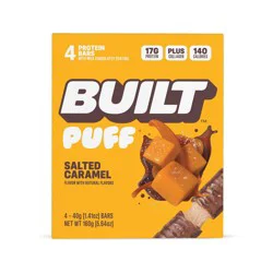 Built Bar Salted Caramel Puff Protein Bars - 17g Protein - 5.64oz/4ct