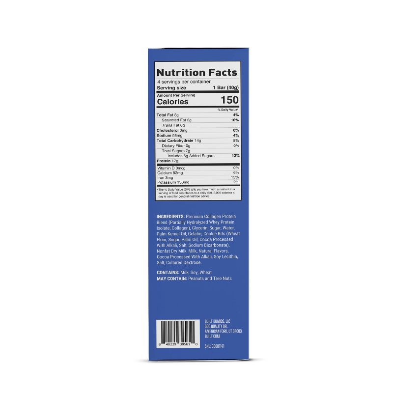 slide 2 of 4, Built Bar Cookies 'N Cream Puff Protein Bars - 17g Protein - 4ct, 17 gram, 4 ct