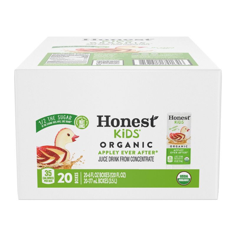 slide 3 of 8, Honest Kids Organic Apple Juice Drink - 20pk/6 fl oz Boxes, 20 ct, 6 fl oz