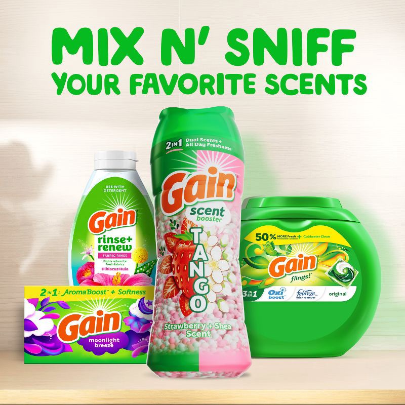 slide 9 of 11, Gain Tango Laundry Beads - Strawberry Shea - 21.1oz, 21.1 oz