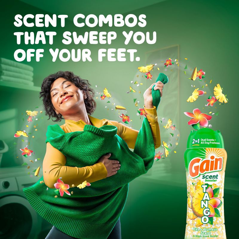 slide 2 of 11, Gain Tango Laundry Beads Pina Plumeria Scent Booster Beads - 21.1oz, 21.1 oz