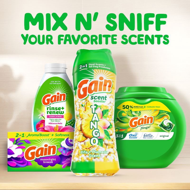 slide 9 of 11, Gain Tango Laundry Beads Pina Plumeria Scent Booster Beads - 21.1oz, 21.1 oz