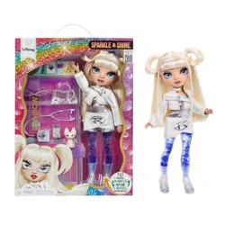 Rainbow High Sparkle and Shine Whitney with Magic Bubbles in Legs, White Hair 11" Fashion Doll: Articulated, Removable Clothes