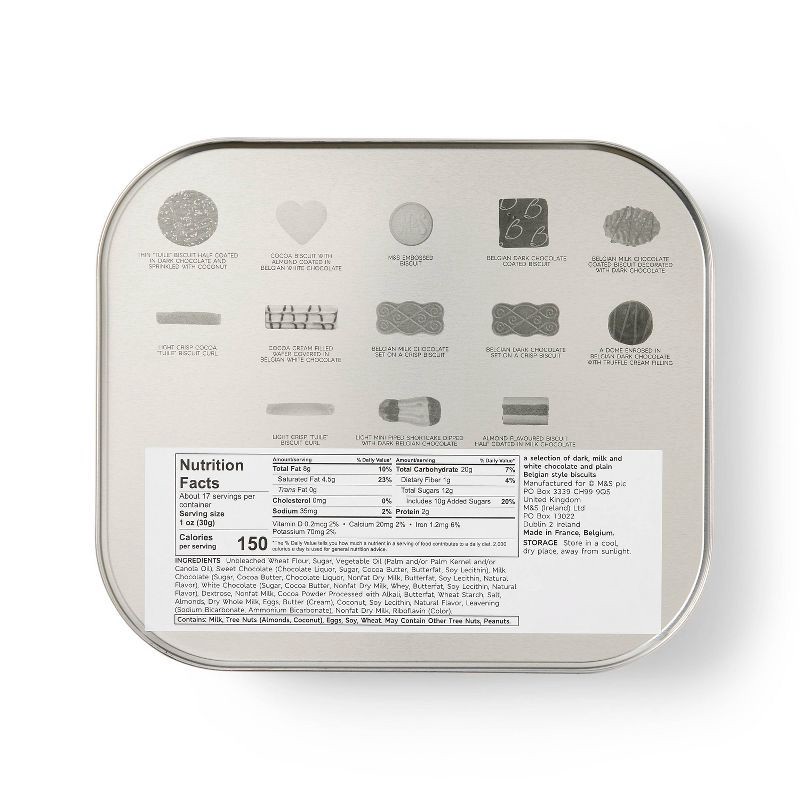 slide 2 of 4, M&S Belgian Chocolate Biscuit Tin - 17.6oz, 17.6 oz