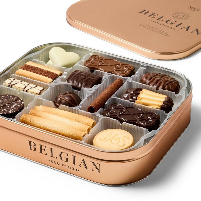 slide 3 of 4, M&S Belgian Chocolate Biscuit Tin - 17.6oz, 17.6 oz