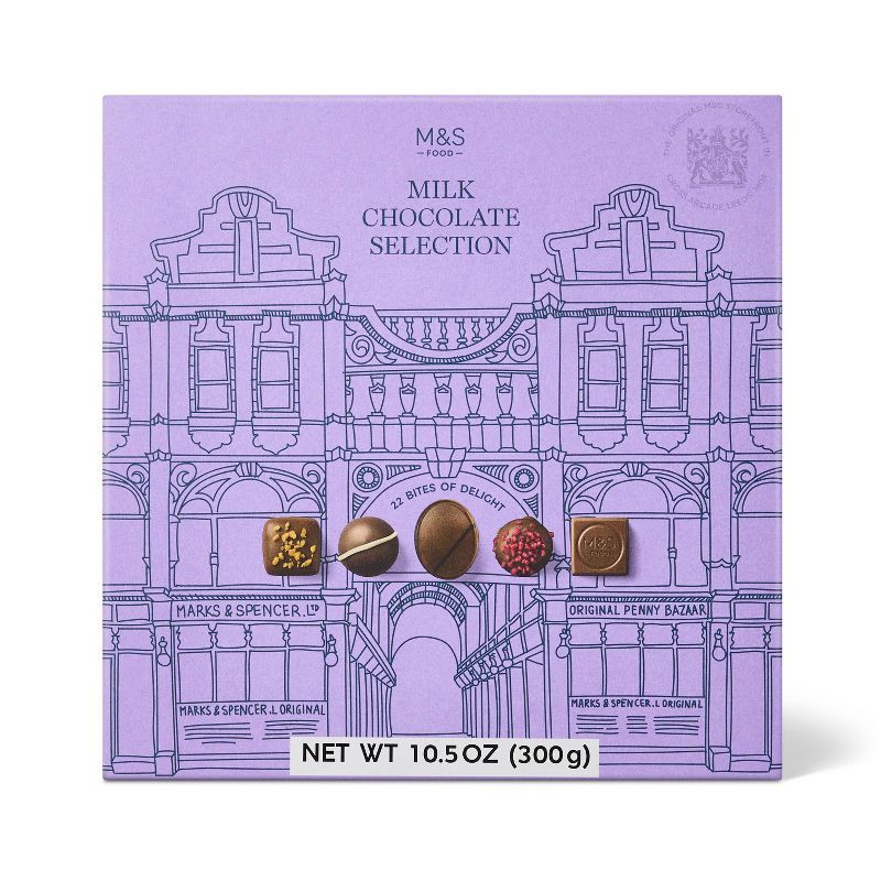 slide 1 of 4, M&S Milk Chocolate Selection - 10.58oz, 10.58 oz