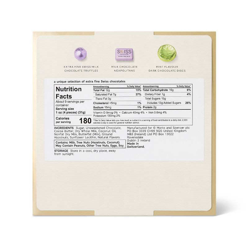 slide 2 of 4, M&S Swiss Chocolate After Dinner Selection - 9.28, 1 ct