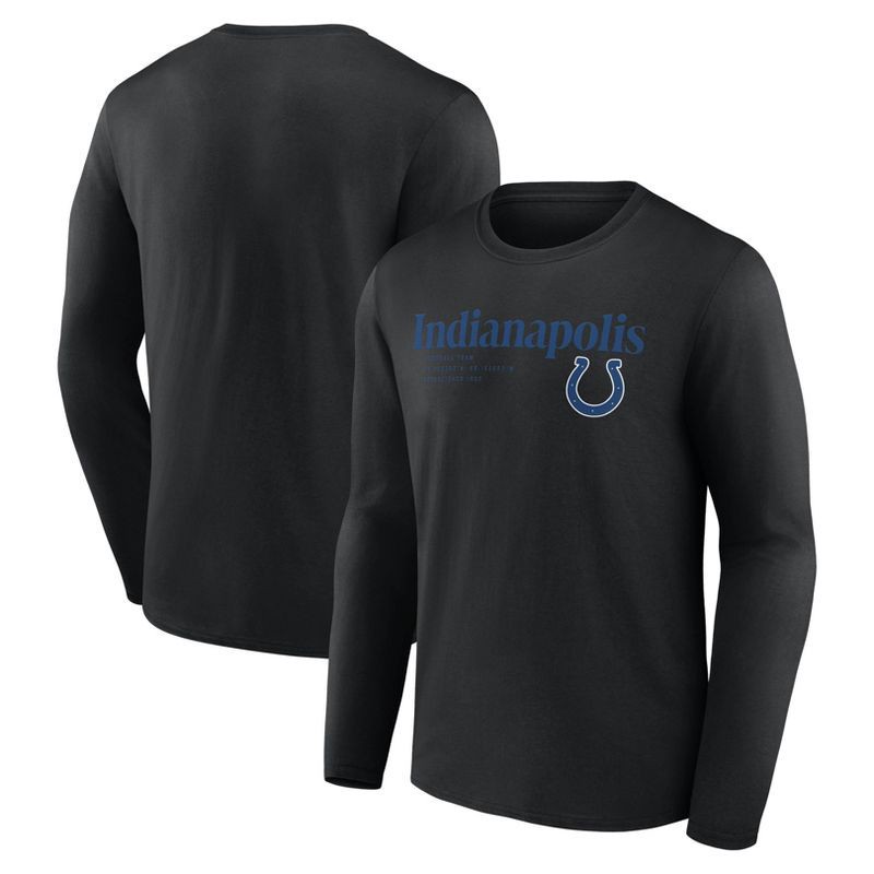 slide 3 of 3, NFL Indianapolis Colts Men's Black Long Sleeve T-Shirt - S, 1 ct