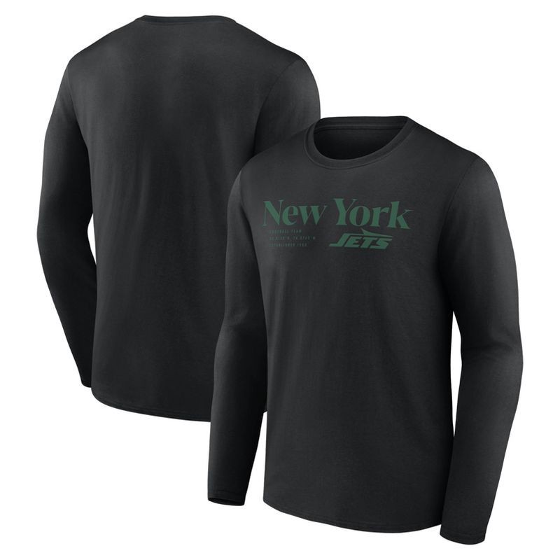 slide 3 of 3, NFL New York Jets Men's Black Long Sleeve T-Shirt - M, 1 ct