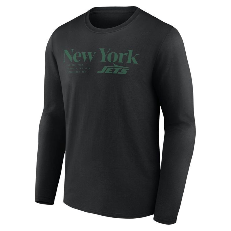 slide 1 of 3, NFL New York Jets Men's Black Long Sleeve T-Shirt - L, 1 ct