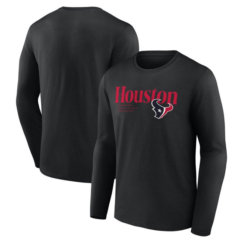 slide 3 of 3, NFL Houston Texans Men's Black Long Sleeve T-Shirt - XL, 1 ct